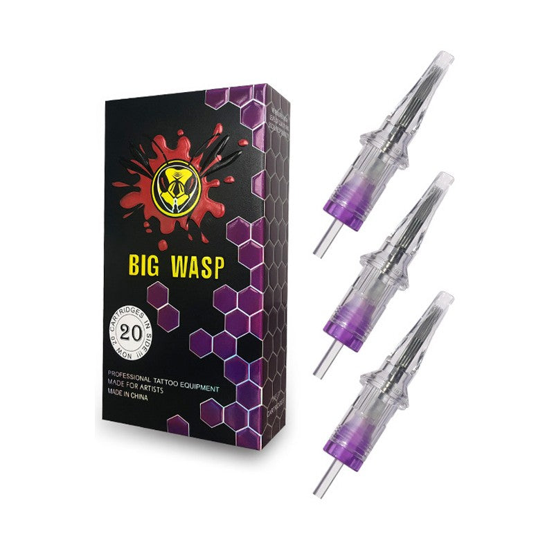Big Wasp Premium Transparent Tattoo Needles Cartridges-Curved Magnums