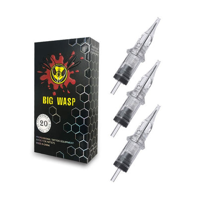 Big Wasp Premium Transparent Tattoo Needles Cartridges-Round Liners