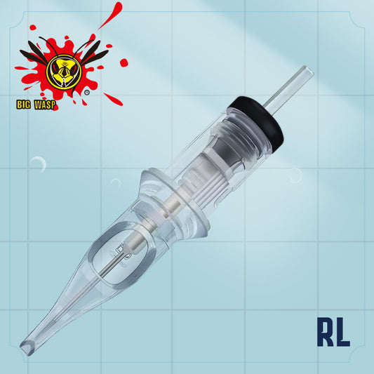 Big Wasp Premium Transparent Tattoo Needles Cartridges-Round Liners