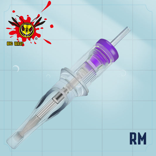 Big Wasp Premium Transparent Tattoo Needles Cartridges-Curved Magnums