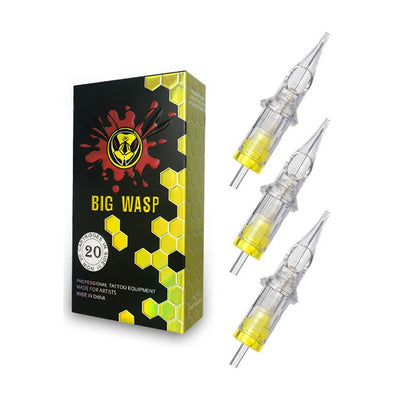 Big Wasp Premium Transparent Tattoo Needles Cartridges-Round Shaders